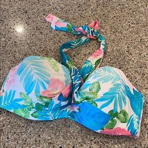 Coco Reef 36 38D Bikini Top Blue White Topical